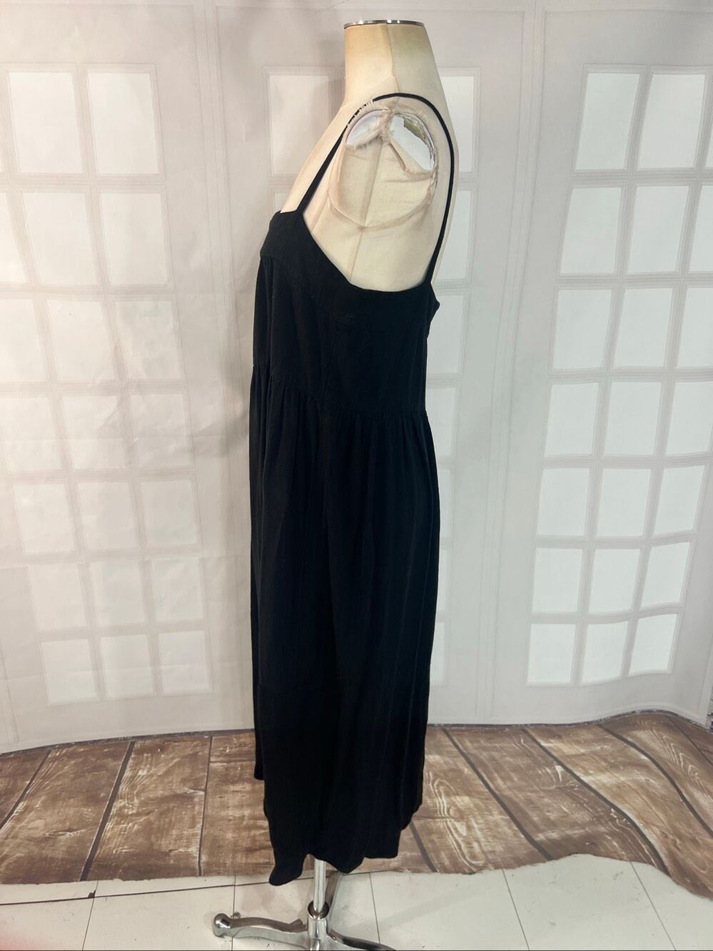 Rachel Pally Black Syd Linen Blend Sleeveless Tiered A-Line Maxi Dress Size XL - Picture 9 of 13